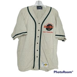 Vintage Hard Rock Cafe Retro Baseball Jersey Top